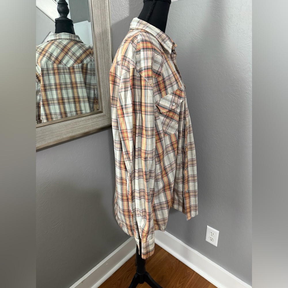 Bullhead Western-Style Pearl Snap Plaid Shirt Size XXL. - Picture 5 of 7